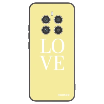 Picasee fekete szilikon tok az alábbi mobiltelefonokra Realme 12 Pro 5G - Love
