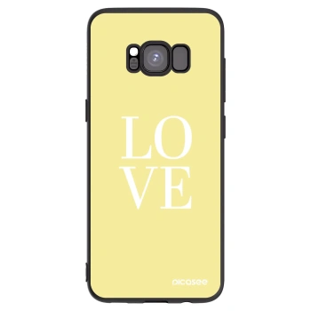Picasee fekete szilikon tok az alábbi mobiltelefonokra Samsung Galaxy S8 G950F - Love