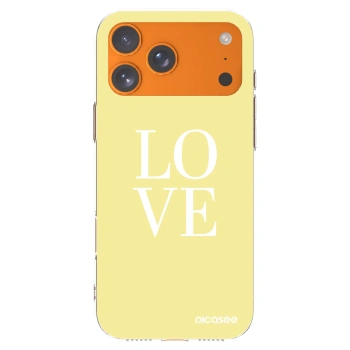 Picasee átlátszó szilikon tok az alábbi mobiltelefonokra Apple iPhone 17 Pro Max - Love