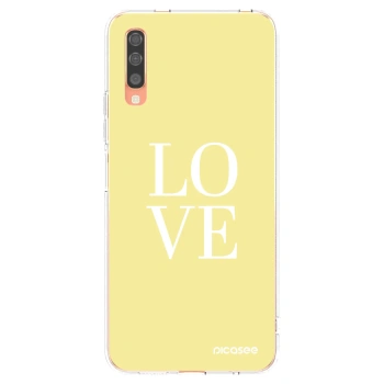 Picasee átlátszó szilikon tok az alábbi mobiltelefonokra Samsung Galaxy A70 A705F - Love