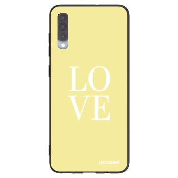 Picasee fekete szilikon tok az alábbi mobiltelefonokra Samsung Galaxy A70 A705F - Love
