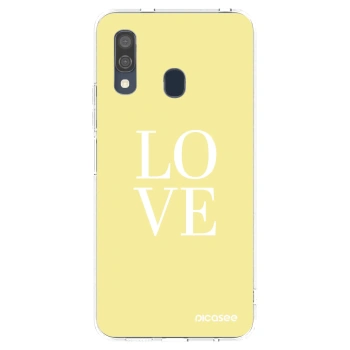 Picasee átlátszó szilikon tok az alábbi mobiltelefonokra Samsung Galaxy A40 A405F - Love