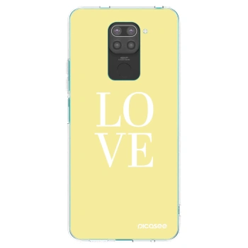 Picasee fekete szilikon tok az alábbi mobiltelefonokra Xiaomi Redmi Note 9 - Love