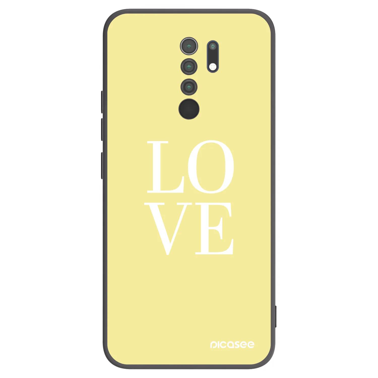 Picasee fekete szilikon tok az alábbi mobiltelefonokra Xiaomi Redmi 9 - Love