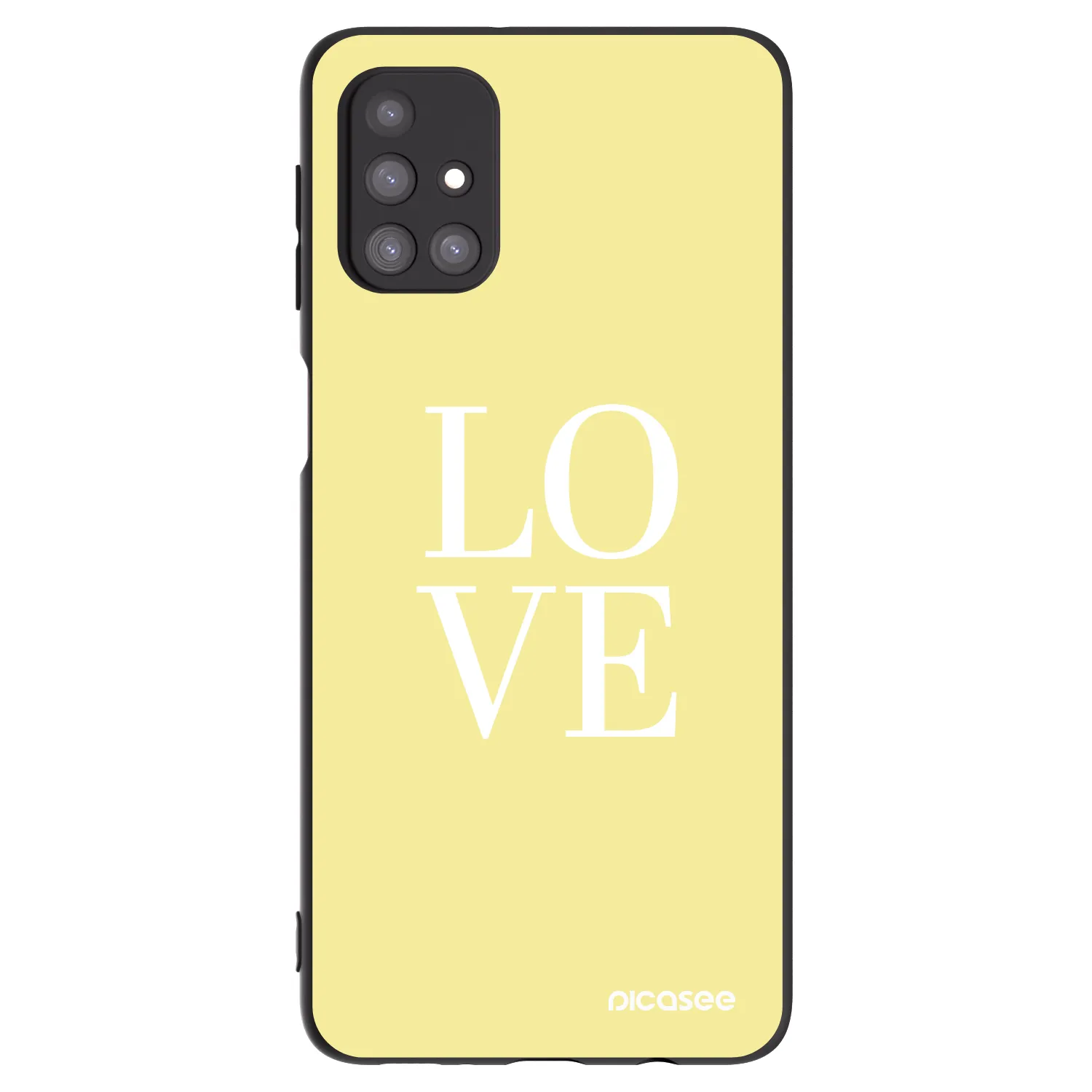 Picasee fekete szilikon tok az alábbi mobiltelefonokra Samsung Galaxy M31s - Love