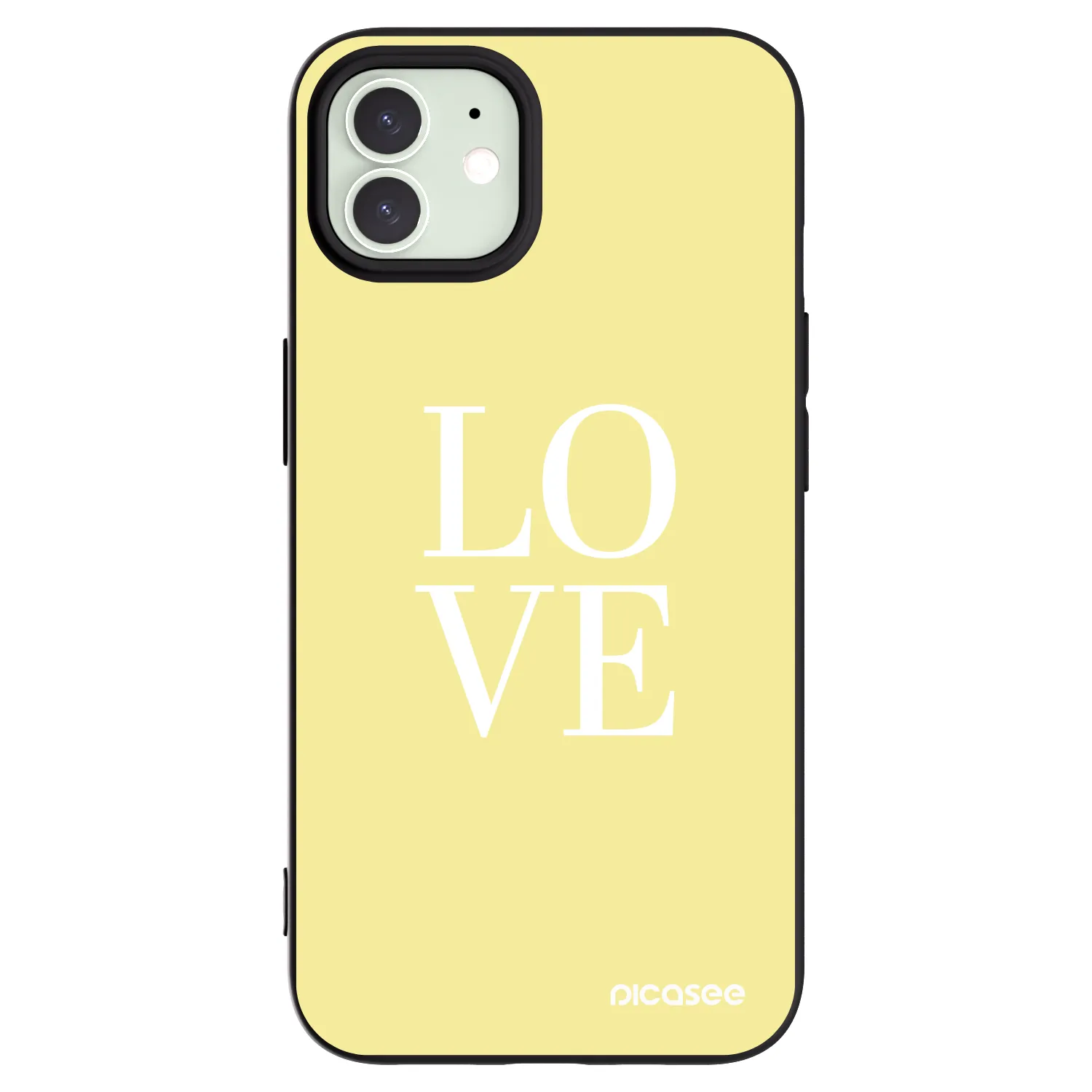 Picasee fekete szilikon tok az alábbi mobiltelefonokra Apple iPhone 12 - Love