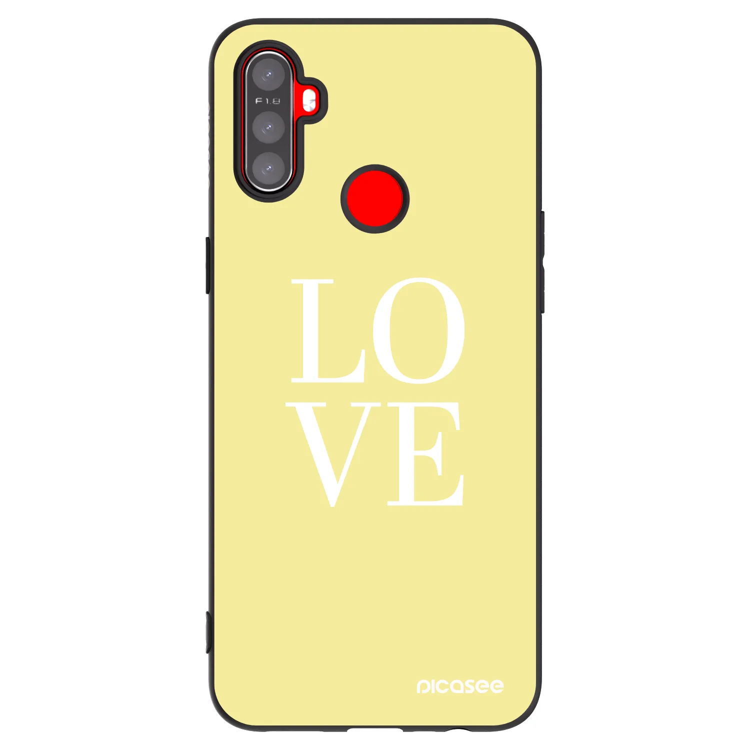 Picasee fekete szilikon tok az alábbi mobiltelefonokra Realme C3 - Love
