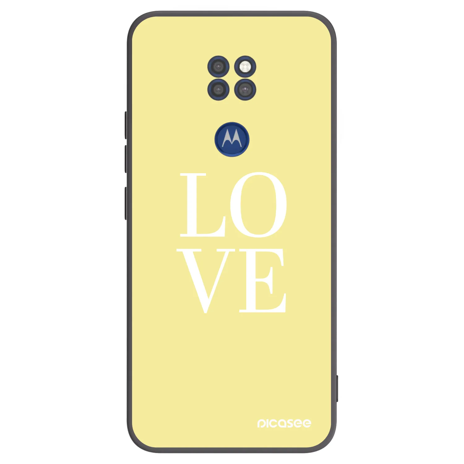 Picasee fekete szilikon tok az alábbi mobiltelefonokra Motorola Moto G9 Play - Love