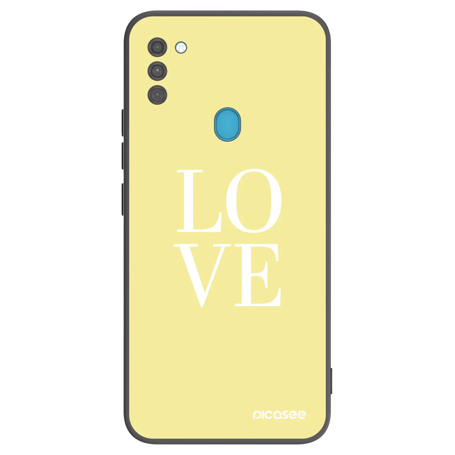 Picasee fekete szilikon tok az alábbi mobiltelefonokra Samsung Galaxy M11 - Love