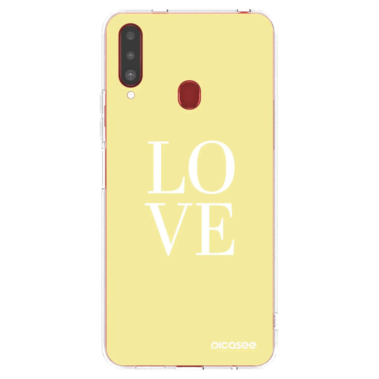 Picasee átlátszó szilikon tok az alábbi mobiltelefonokra Samsung Galaxy A20s - Love