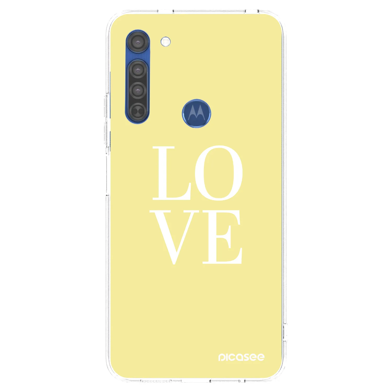 Picasee átlátszó szilikon tok az alábbi mobiltelefonokra Motorola Moto G8 - Love