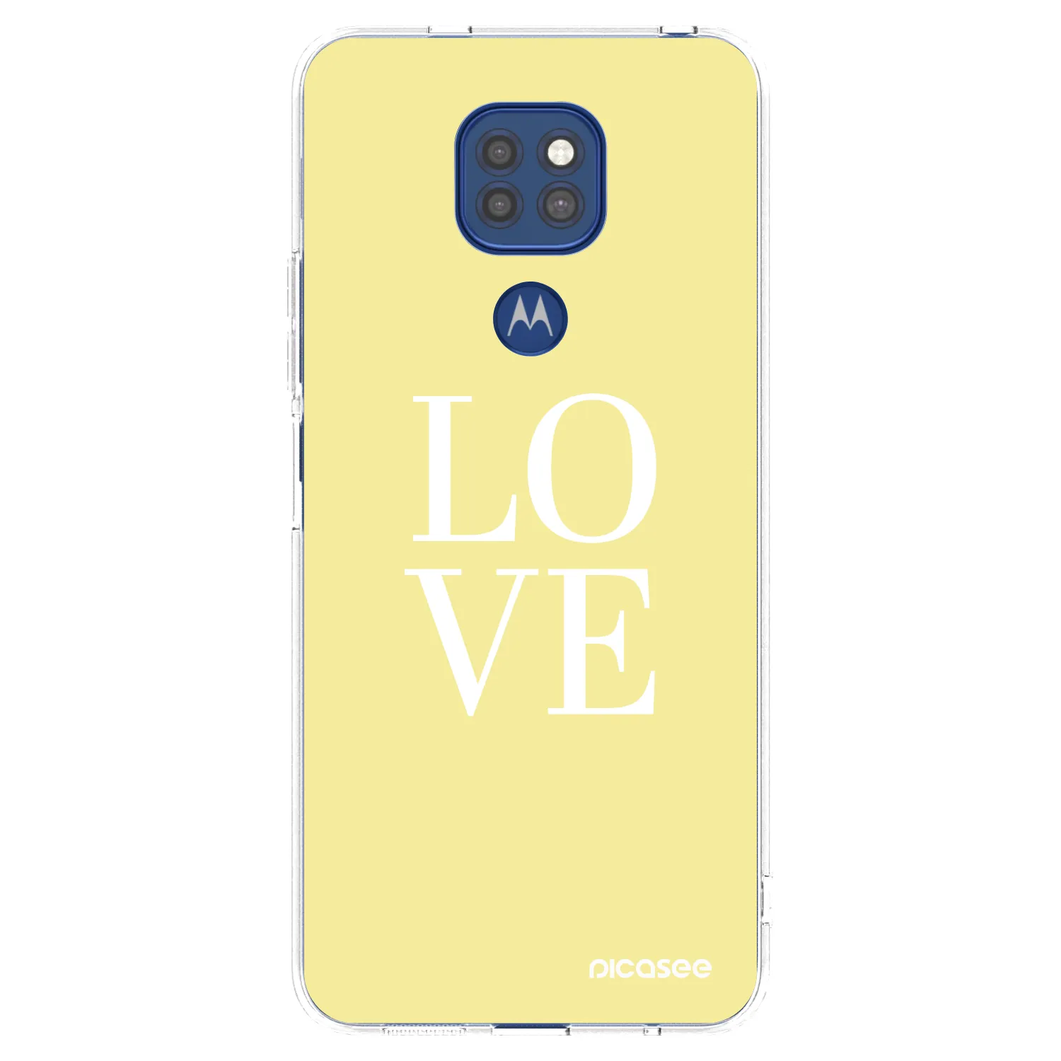 Picasee átlátszó szilikon tok az alábbi mobiltelefonokra Motorola Moto G9 Play - Love