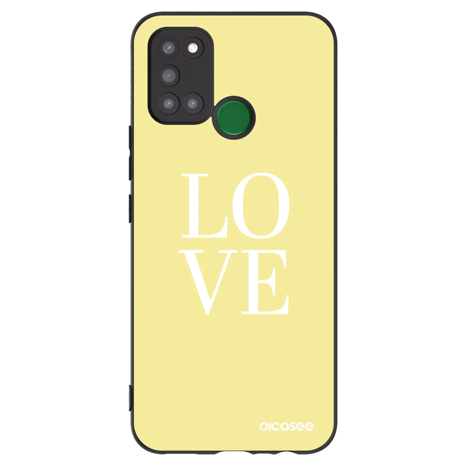 Picasee fekete szilikon tok az alábbi mobiltelefonokra Realme 7i - Love