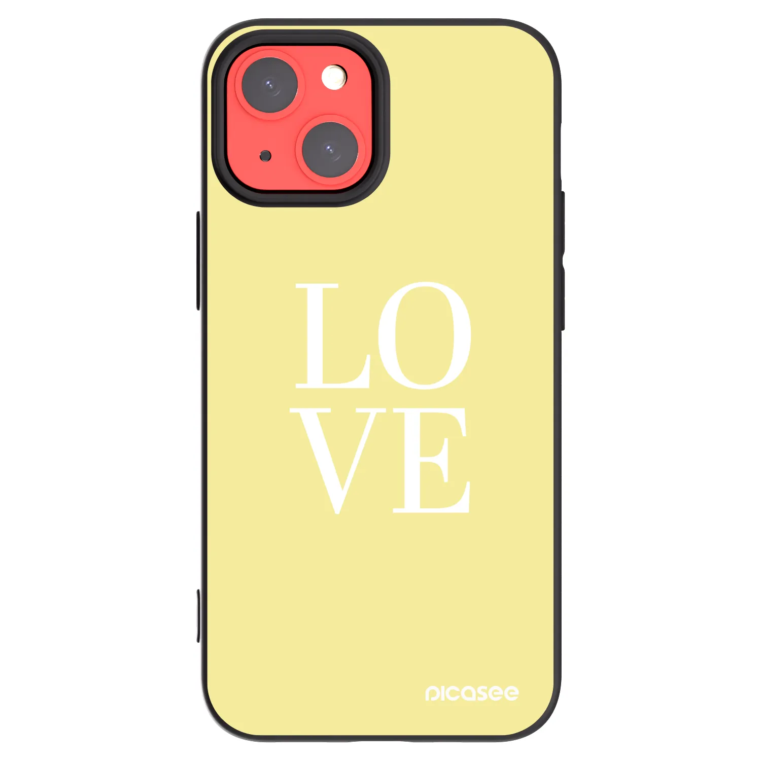 Picasee fekete szilikon tok az alábbi mobiltelefonokra Apple iPhone 13 mini - Love