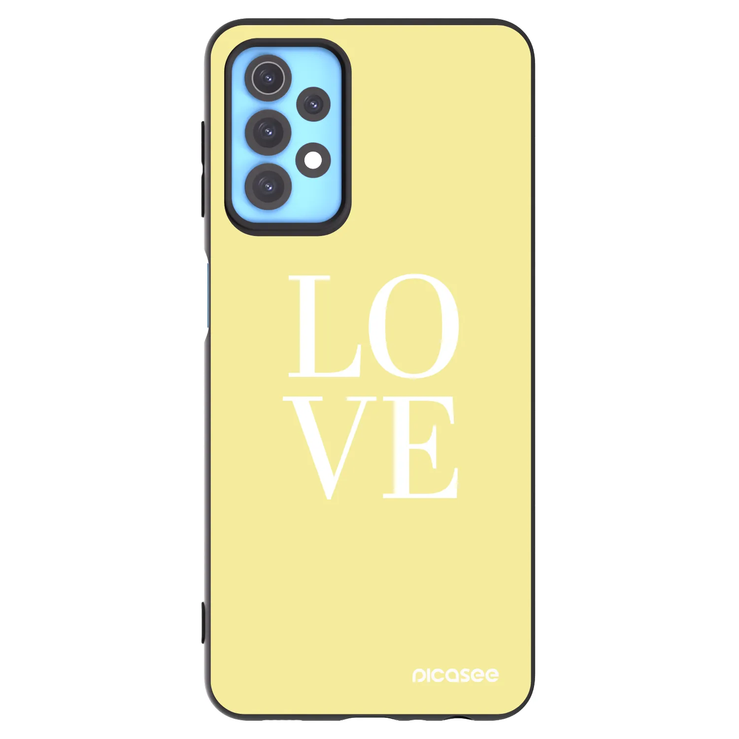 Picasee fekete szilikon tok az alábbi mobiltelefonokra Samsung Galaxy A32 4G SM-A325F - Love