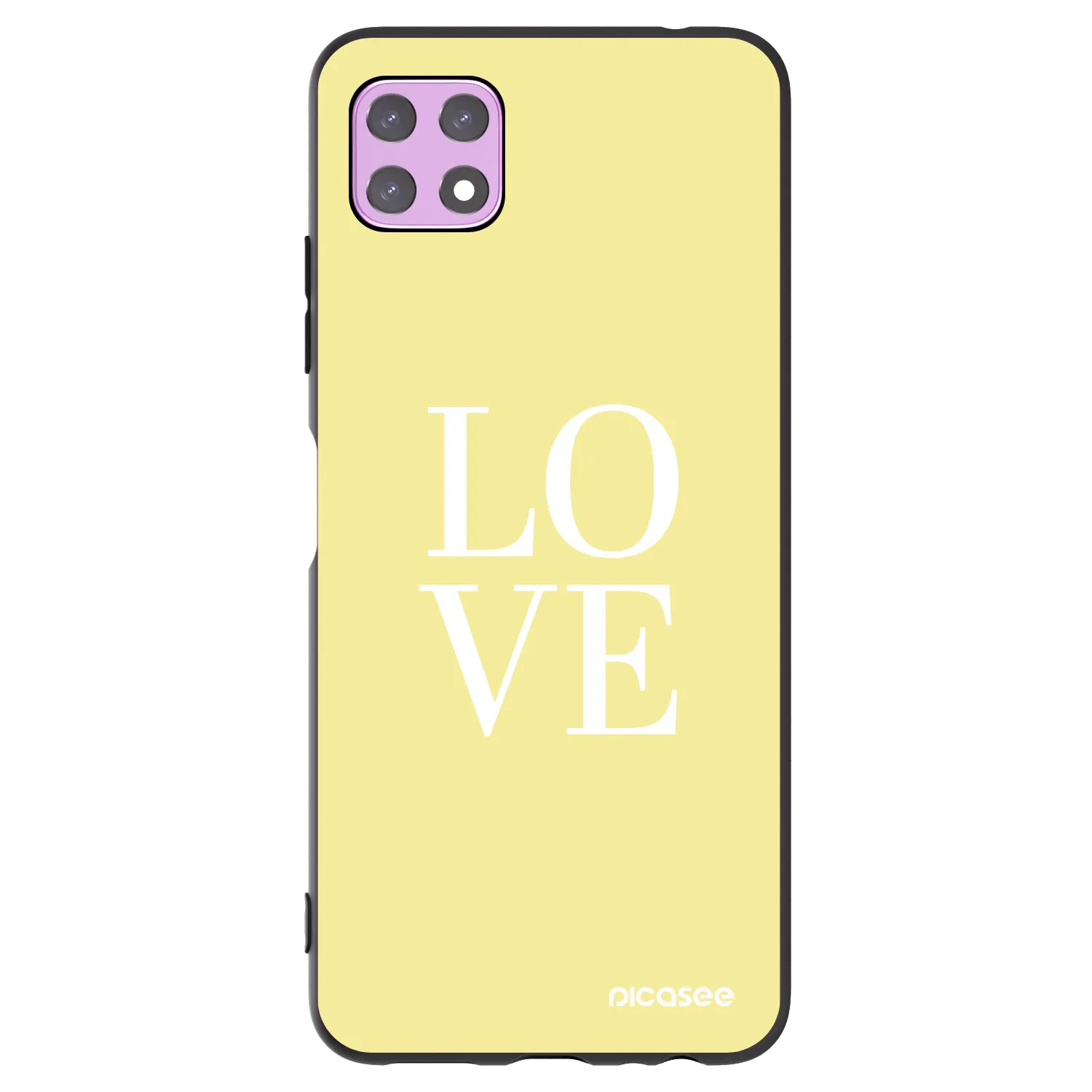 Picasee fekete szilikon tok az alábbi mobiltelefonokra Samsung Galaxy A22 A226B 5G - Love