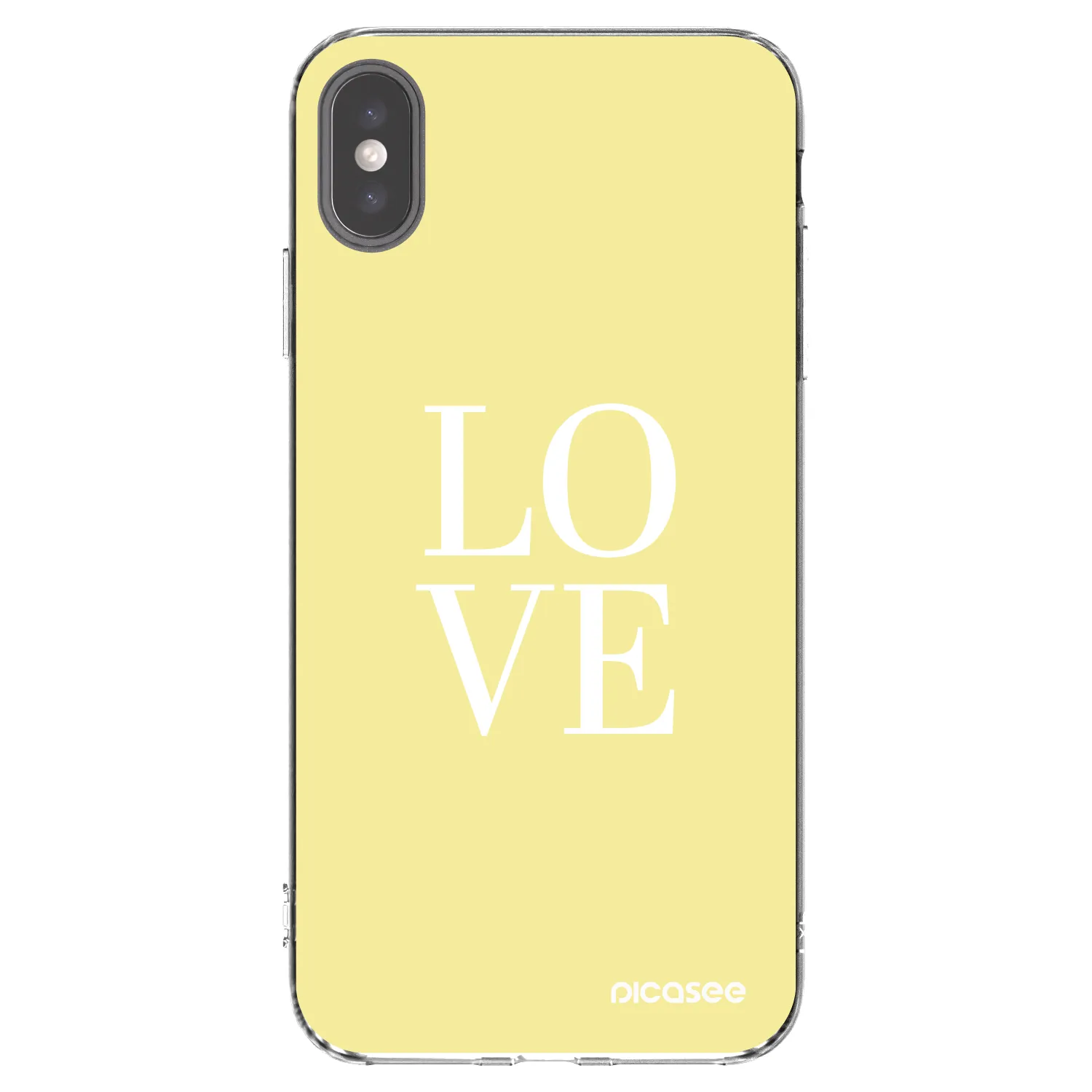 Picasee átlátszó szilikon tok az alábbi mobiltelefonokra Apple iPhone XS Max - Love
