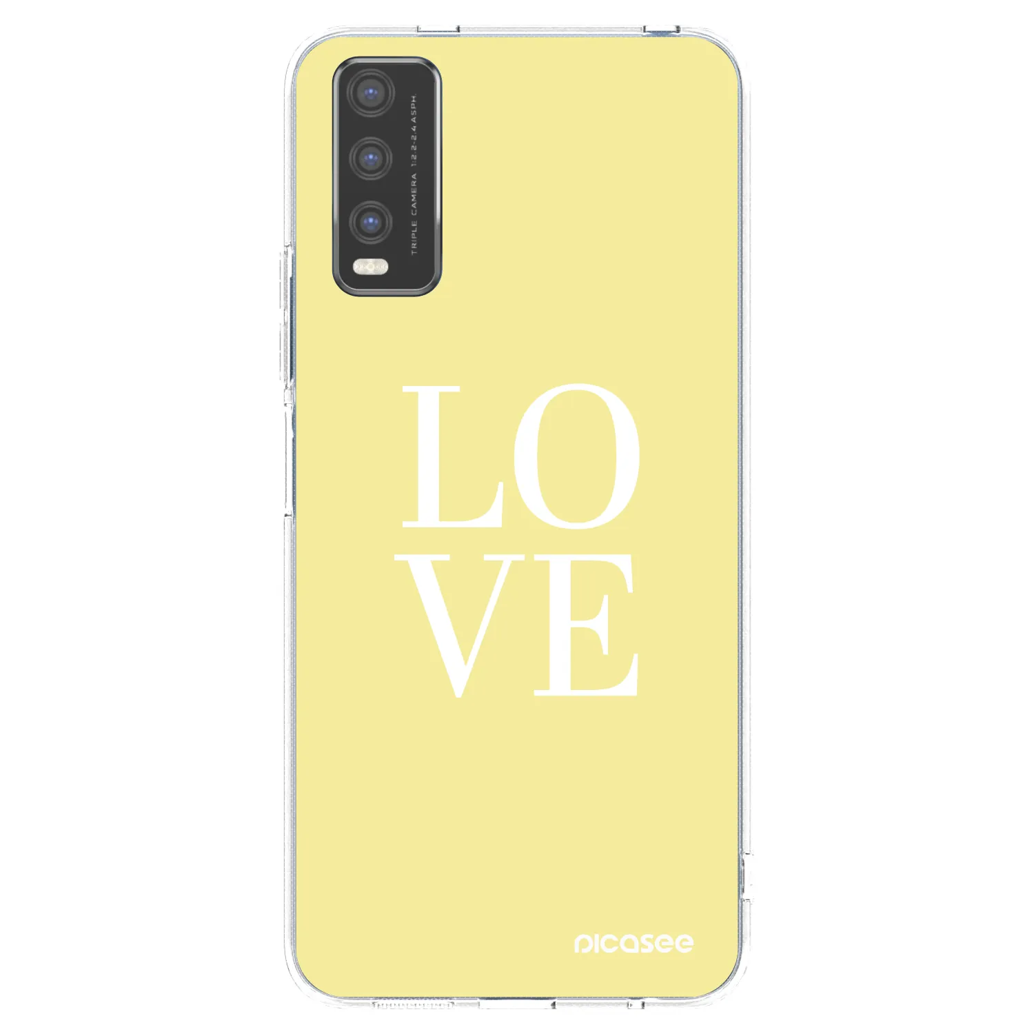Picasee átlátszó szilikon tok az alábbi mobiltelefonokra Vivo Y20s - Love