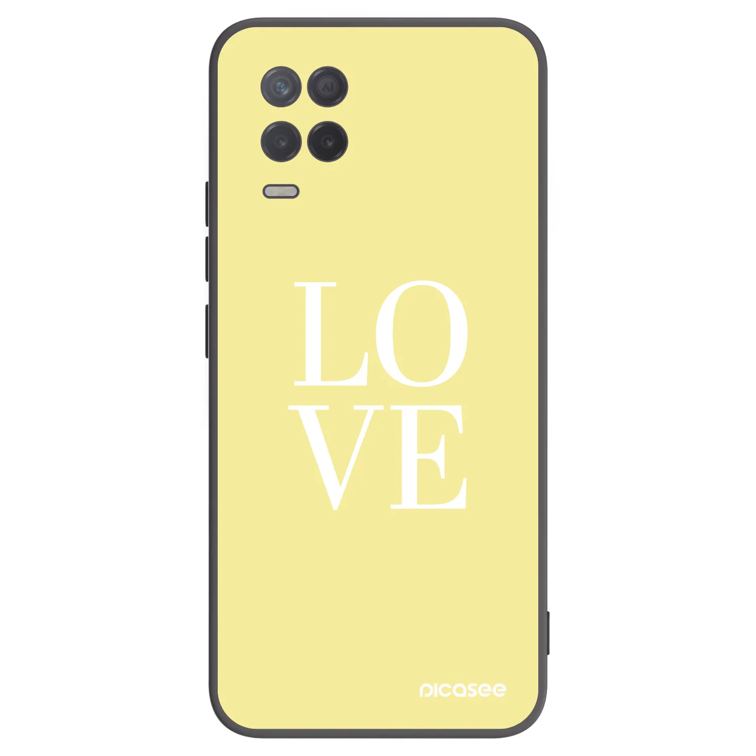 Picasee fekete szilikon tok az alábbi mobiltelefonokra Realme 8 5G - Love