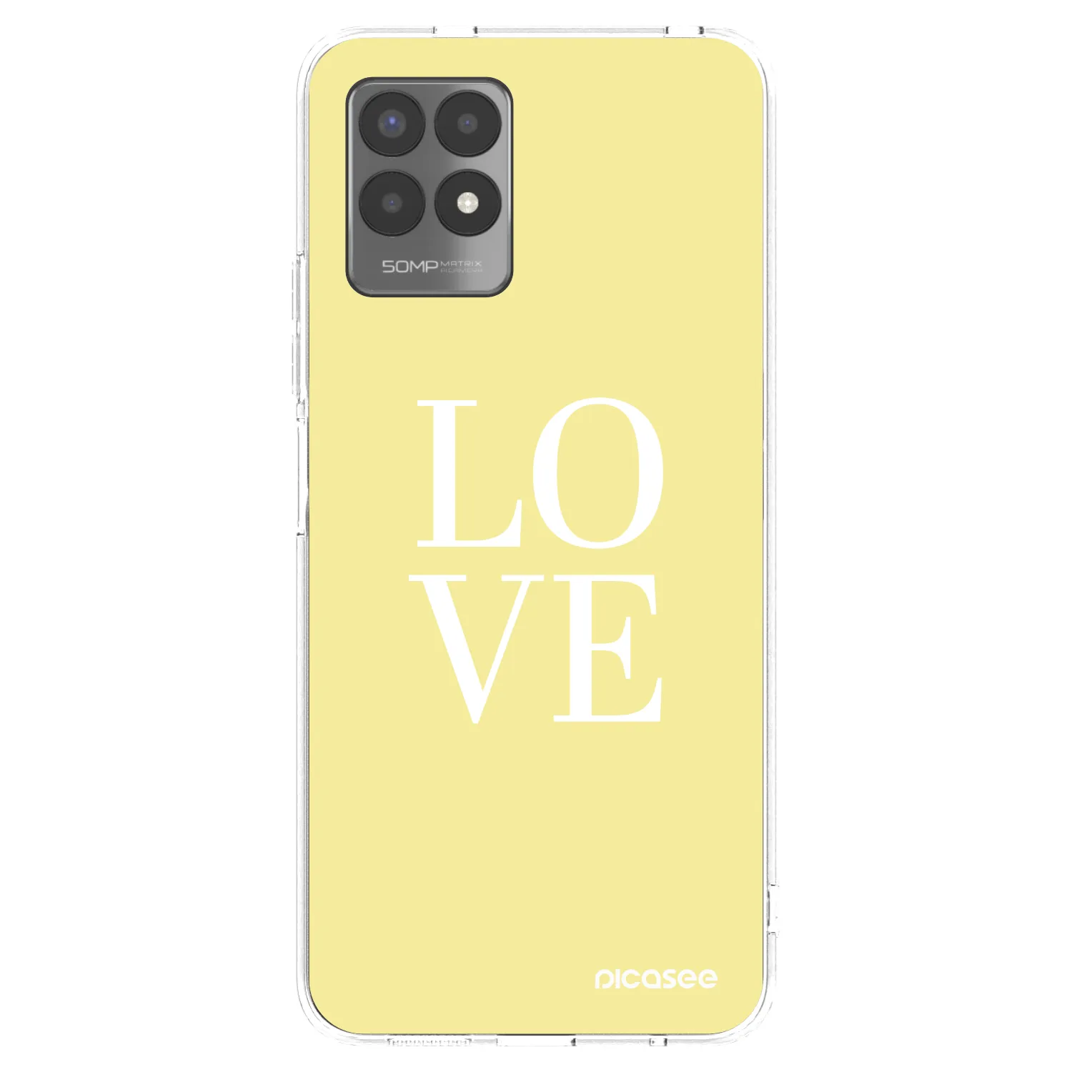 Picasee átlátszó szilikon tok az alábbi mobiltelefonokra Realme 8i - Love