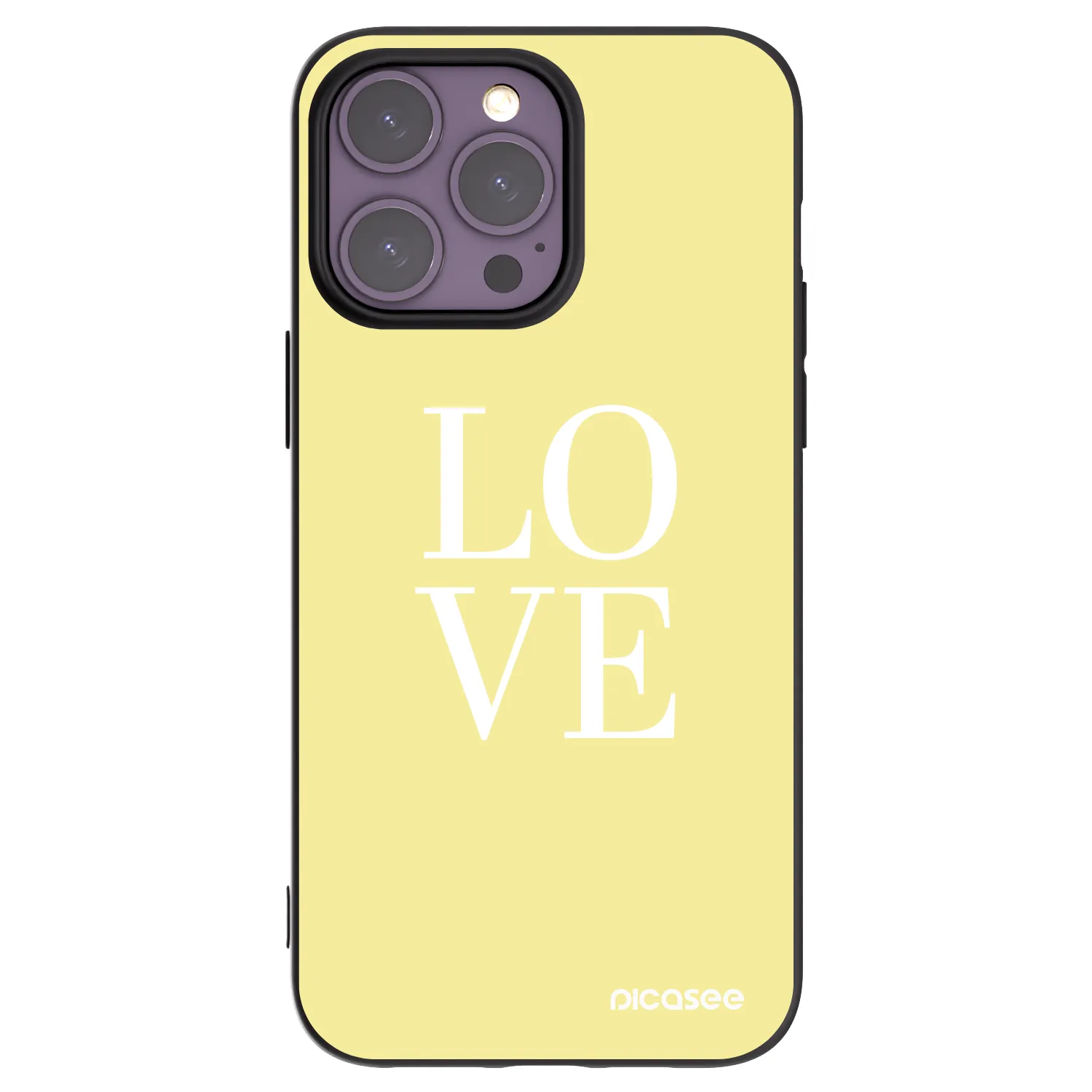 Picasee fekete szilikon tok az alábbi mobiltelefonokra Apple iPhone 14 Pro Max - Love