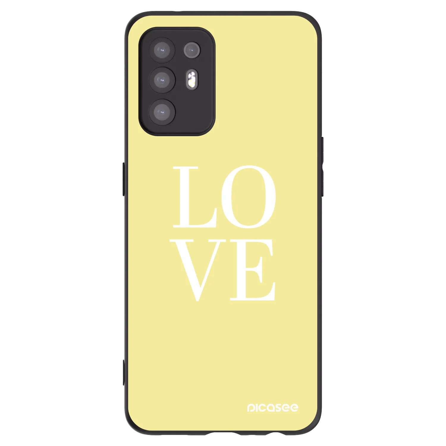 Picasee fekete szilikon tok az alábbi mobiltelefonokra OPPO A94 5G - Love