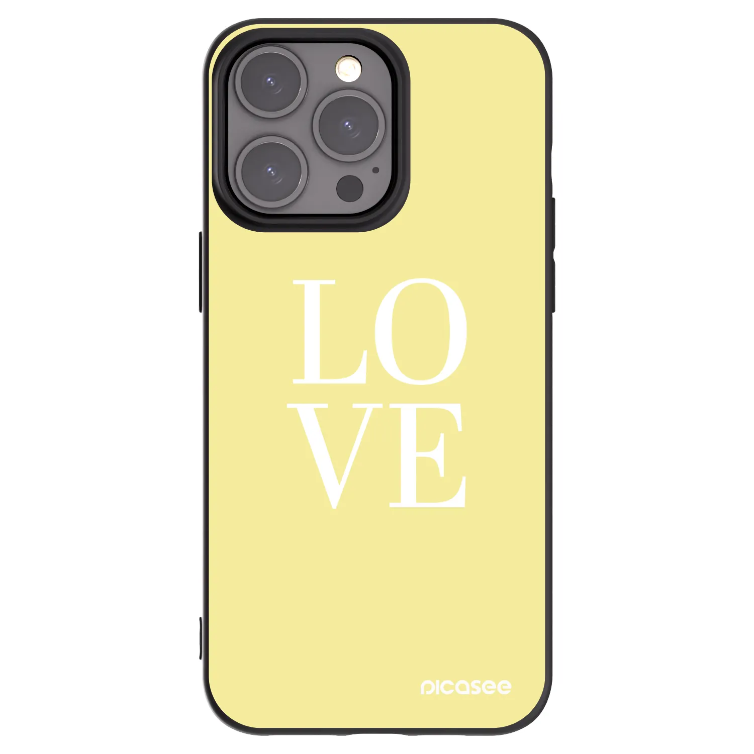 Picasee fekete szilikon tok az alábbi mobiltelefonokra Apple iPhone 15 Pro Max - Love