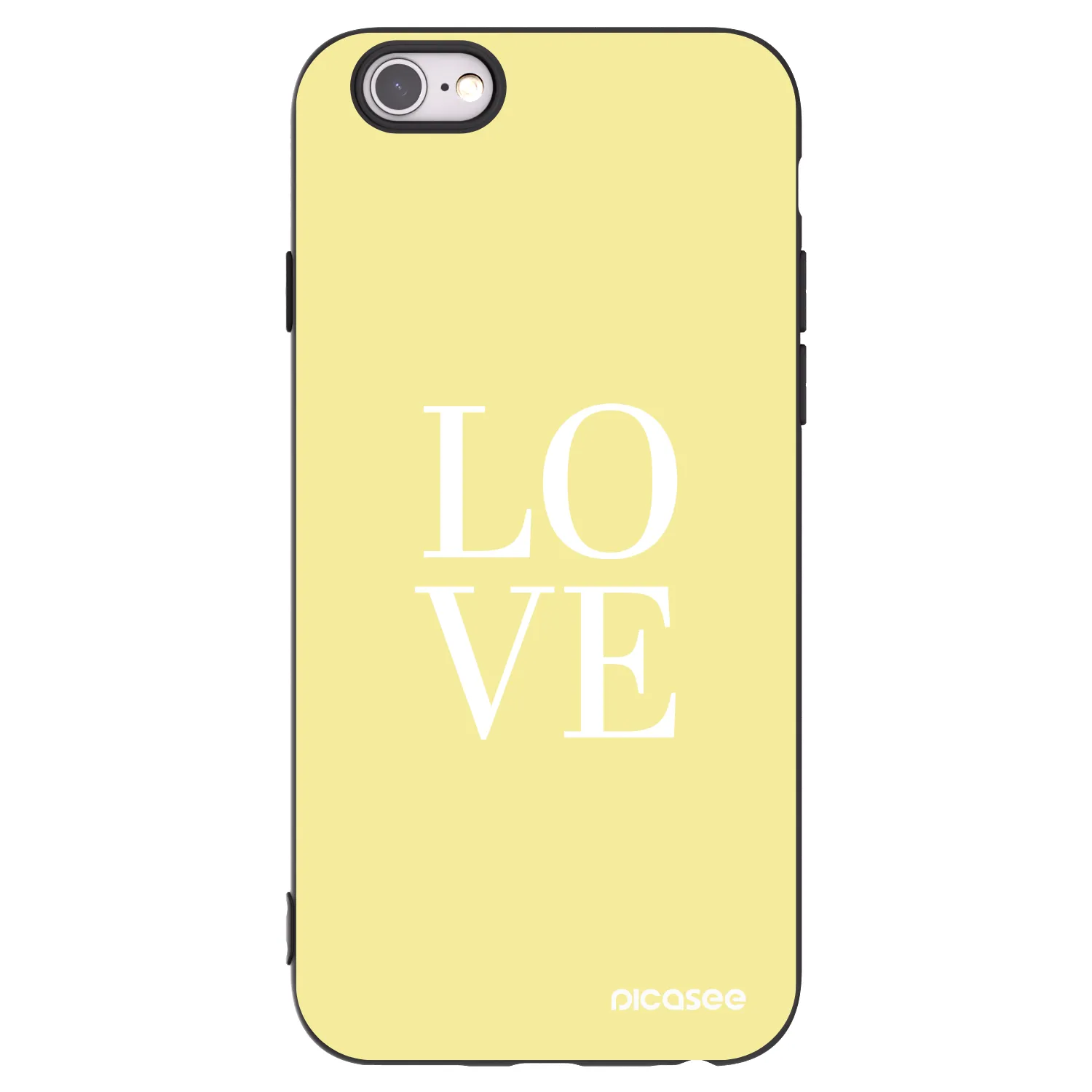 Picasee fekete szilikon tok az alábbi mobiltelefonokra Apple iPhone 6/6S - Love