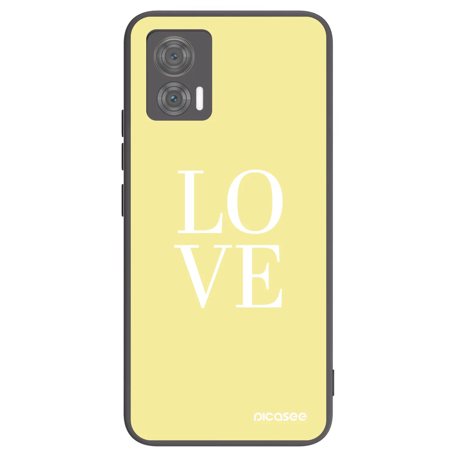 Picasee fekete szilikon tok az alábbi mobiltelefonokra Motorola Edge 30 Neo - Love