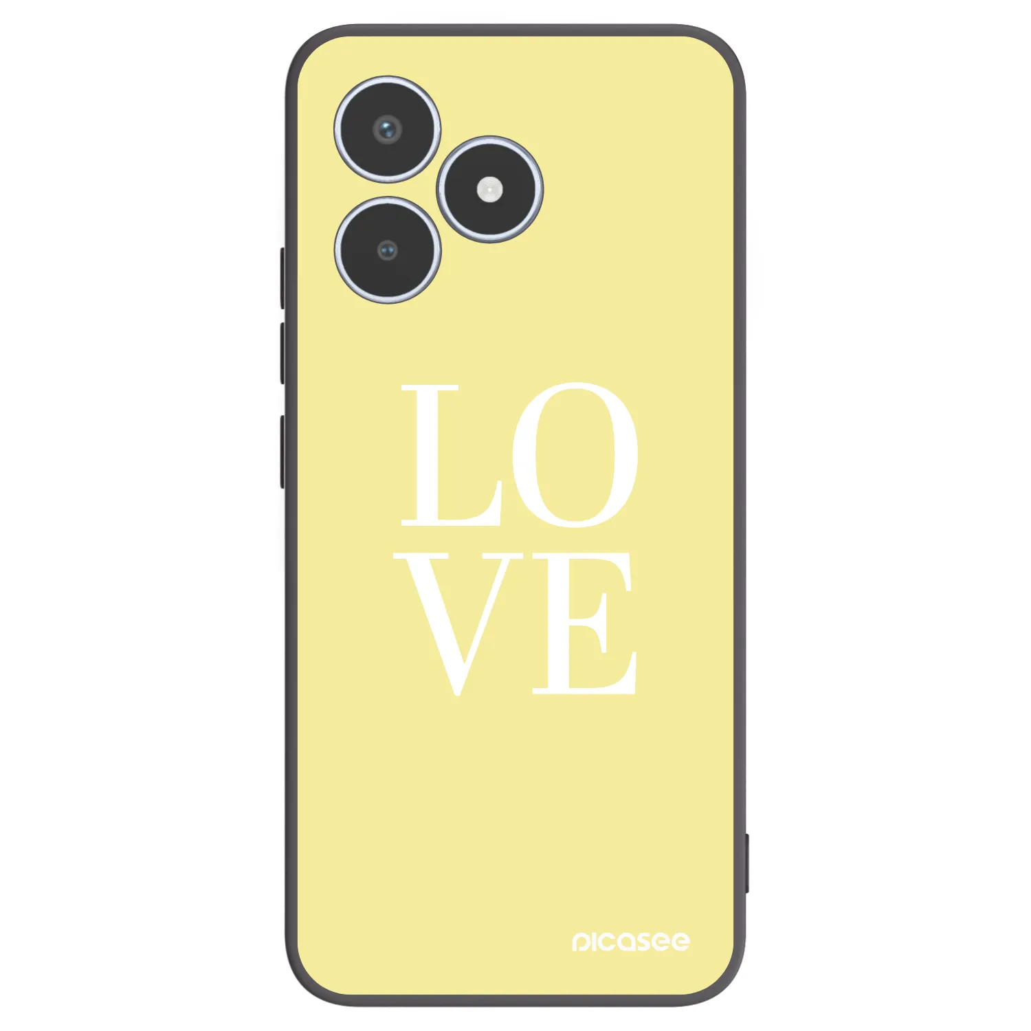 Picasee fekete szilikon tok az alábbi mobiltelefonokra Realme C53 - Love