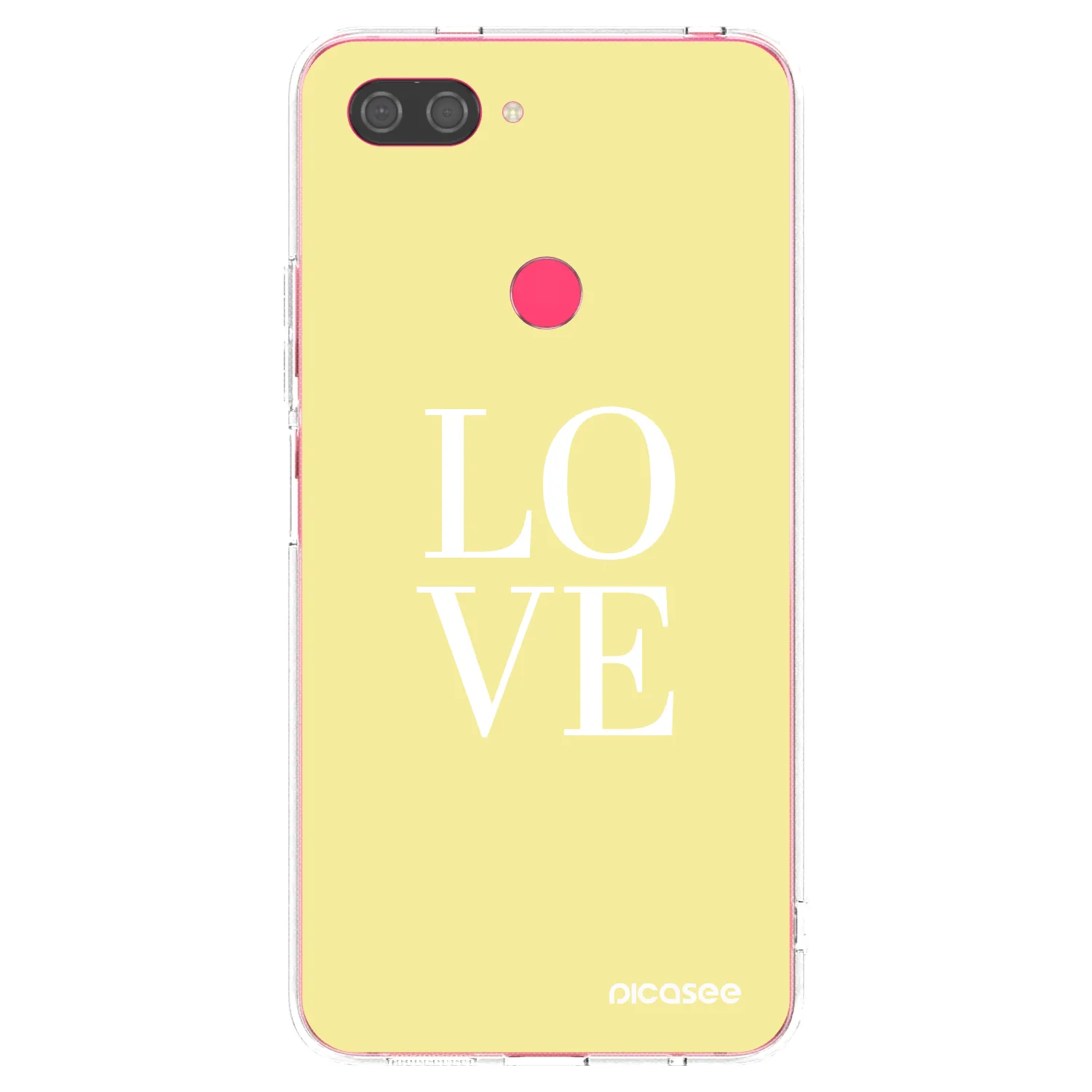 Picasee átlátszó szilikon tok az alábbi mobiltelefonokra Xiaomi Mi 8 Lite - Love