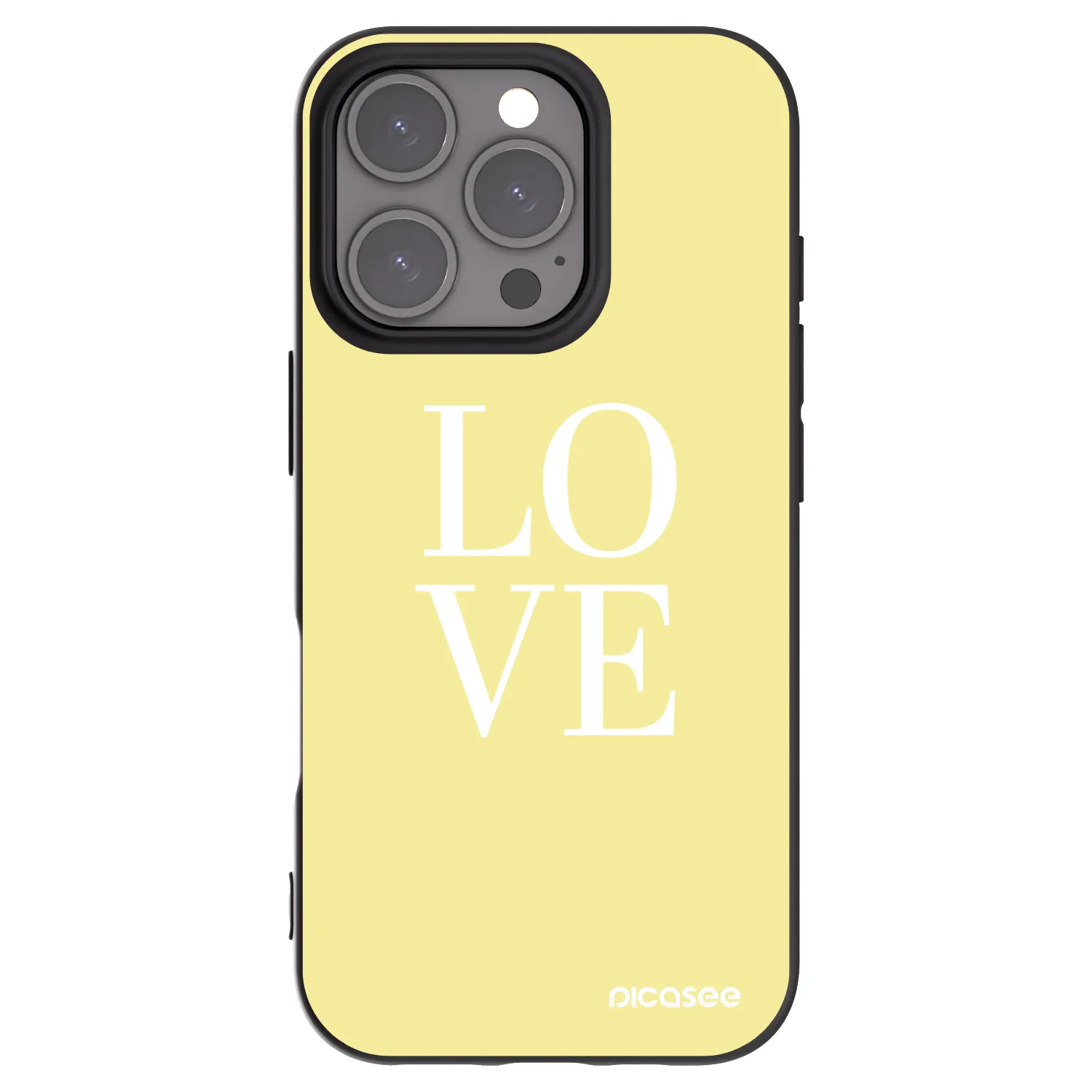 Picasee fekete szilikon tok az alábbi mobiltelefonokra Apple iPhone 16 Pro - Love