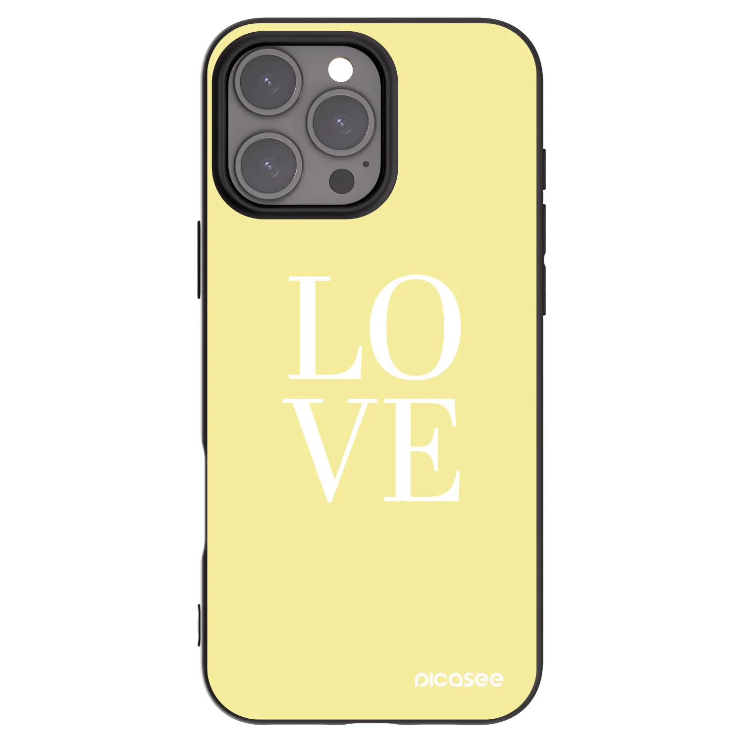 Picasee fekete szilikon tok az alábbi mobiltelefonokra Apple iPhone 16 Pro Max - Love