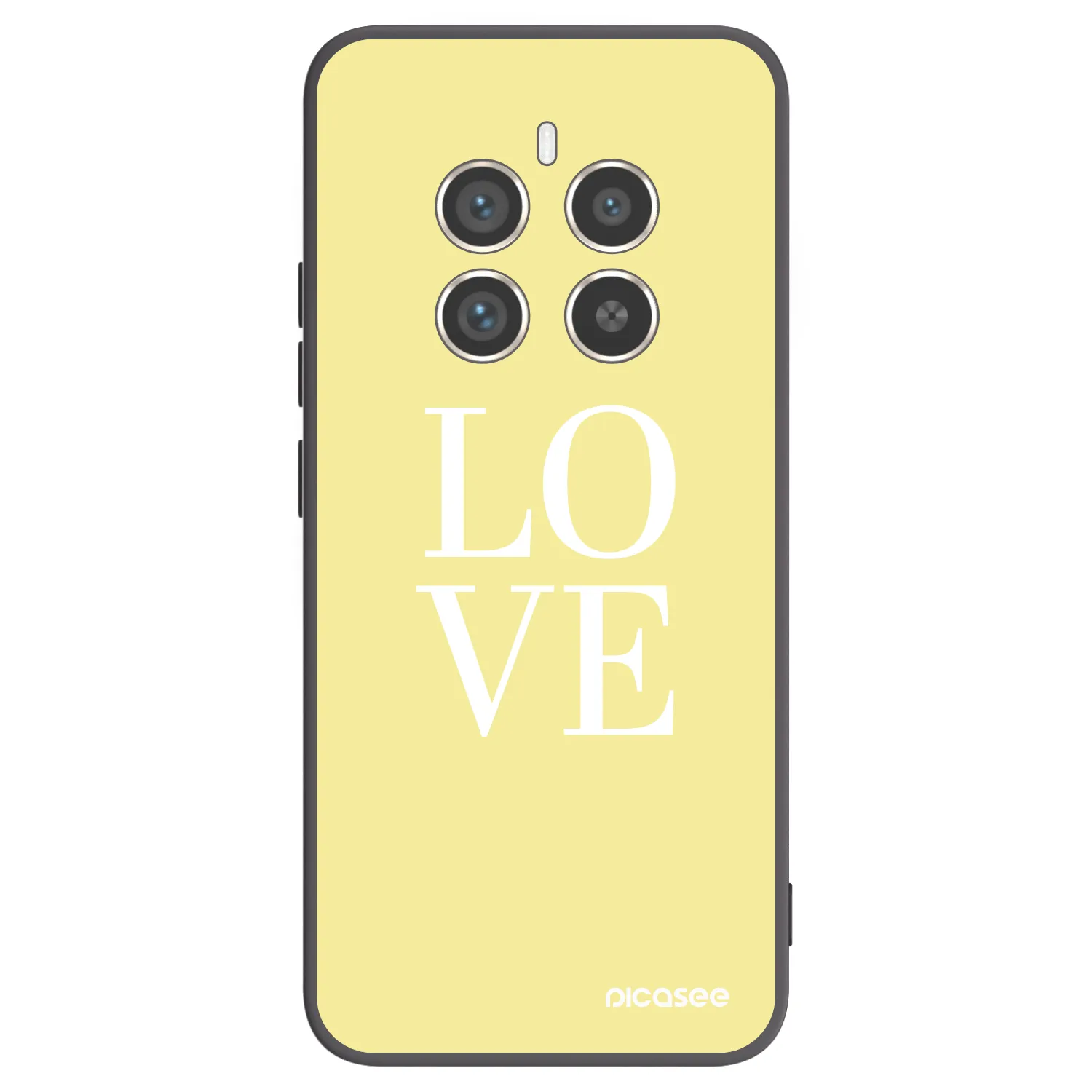 Picasee fekete szilikon tok az alábbi mobiltelefonokra Realme 12 Pro 5G - Love