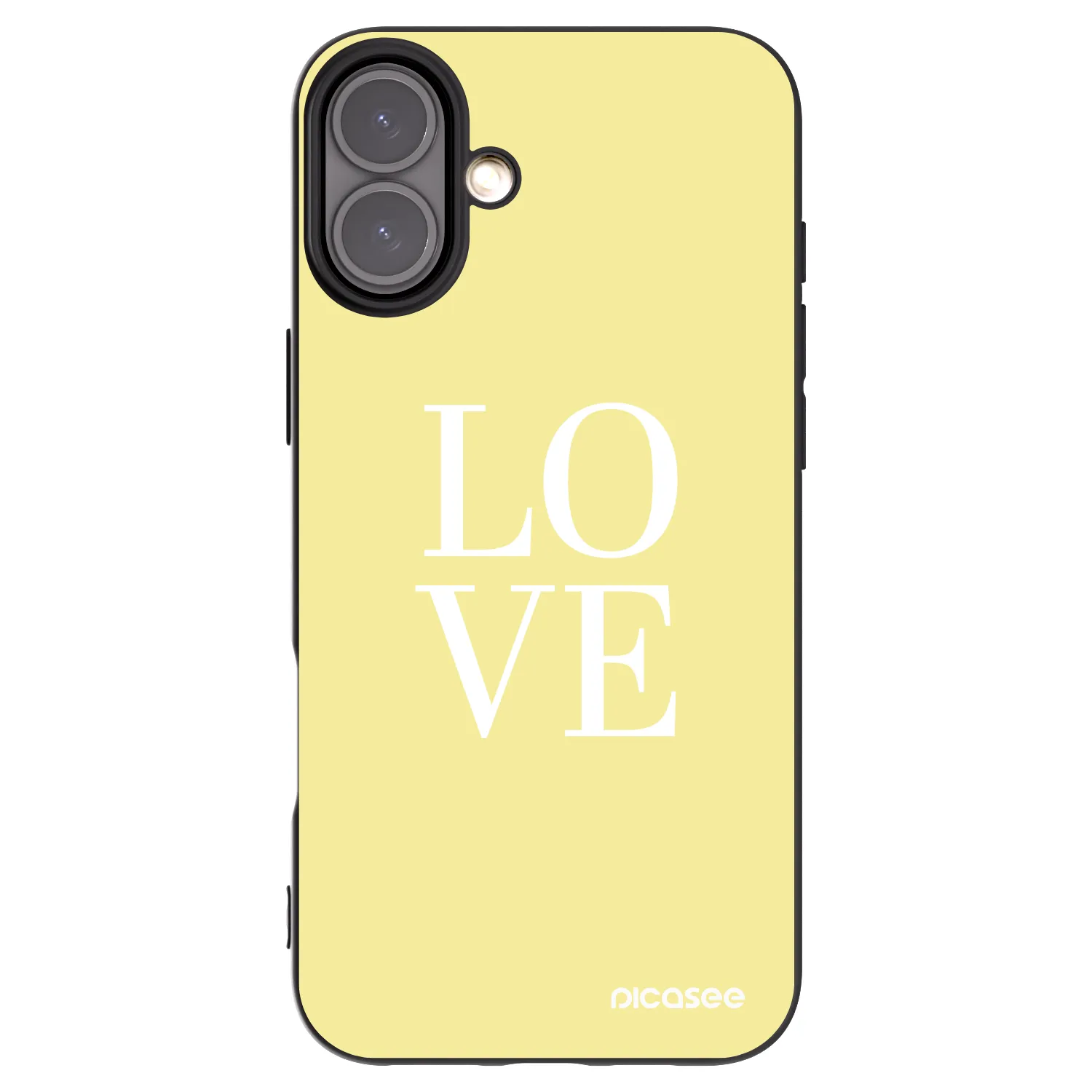 Picasee fekete szilikon tok az alábbi mobiltelefonokra Apple iPhone 16 Plus - Love