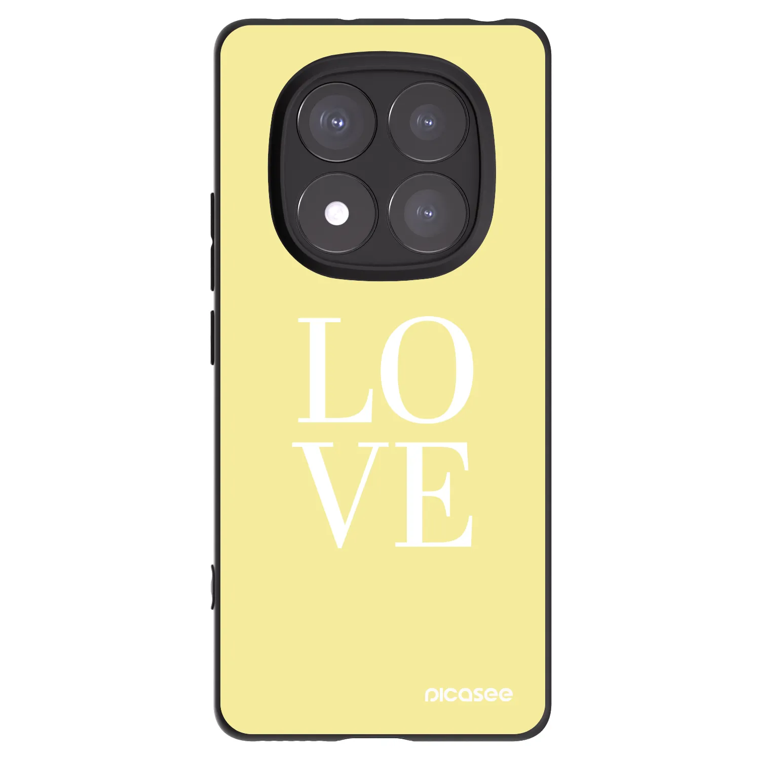 Picasee fekete szilikon tok az alábbi mobiltelefonokra Xiaomi Redmi Note 14 Pro 5G - Love