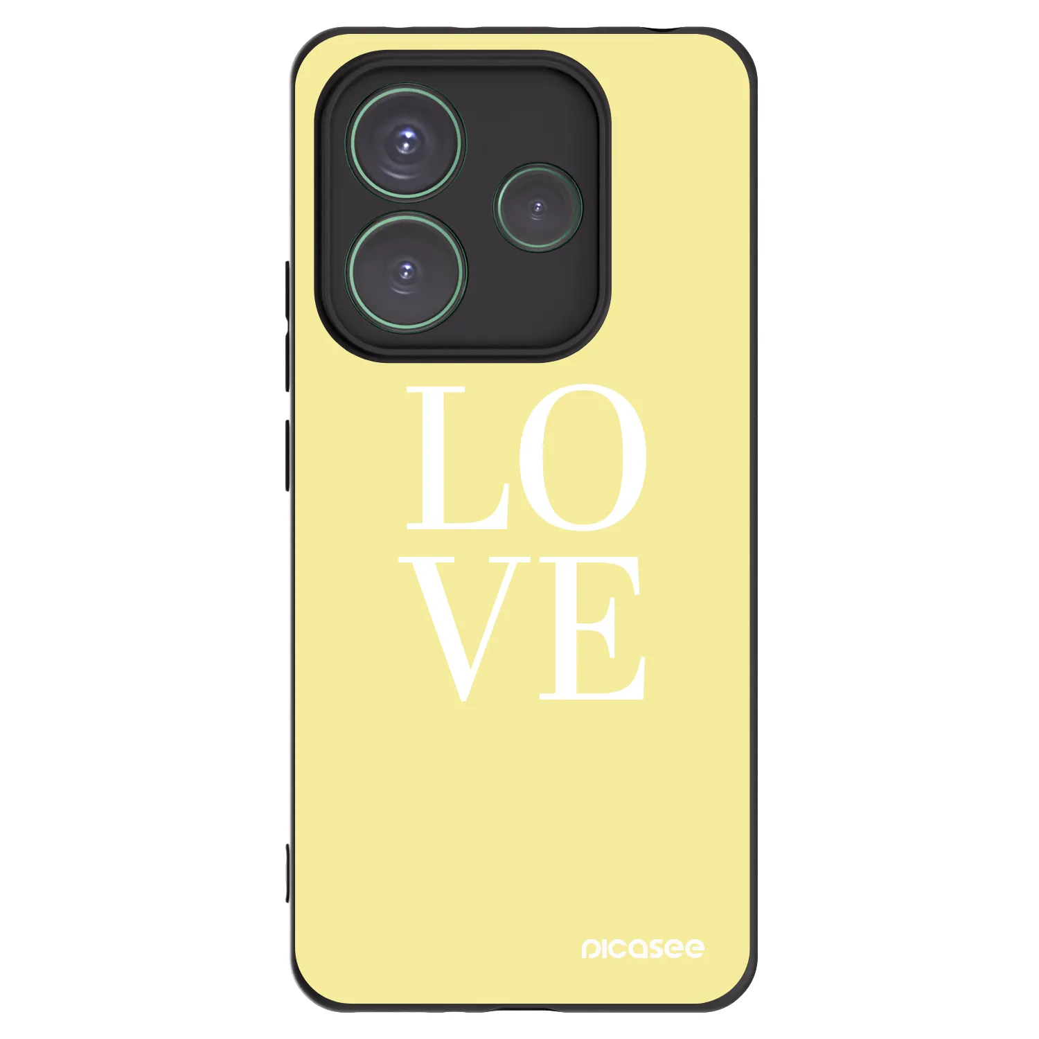 Picasee fekete szilikon tok az alábbi mobiltelefonokra Xiaomi Redmi Note 14 5G - Love