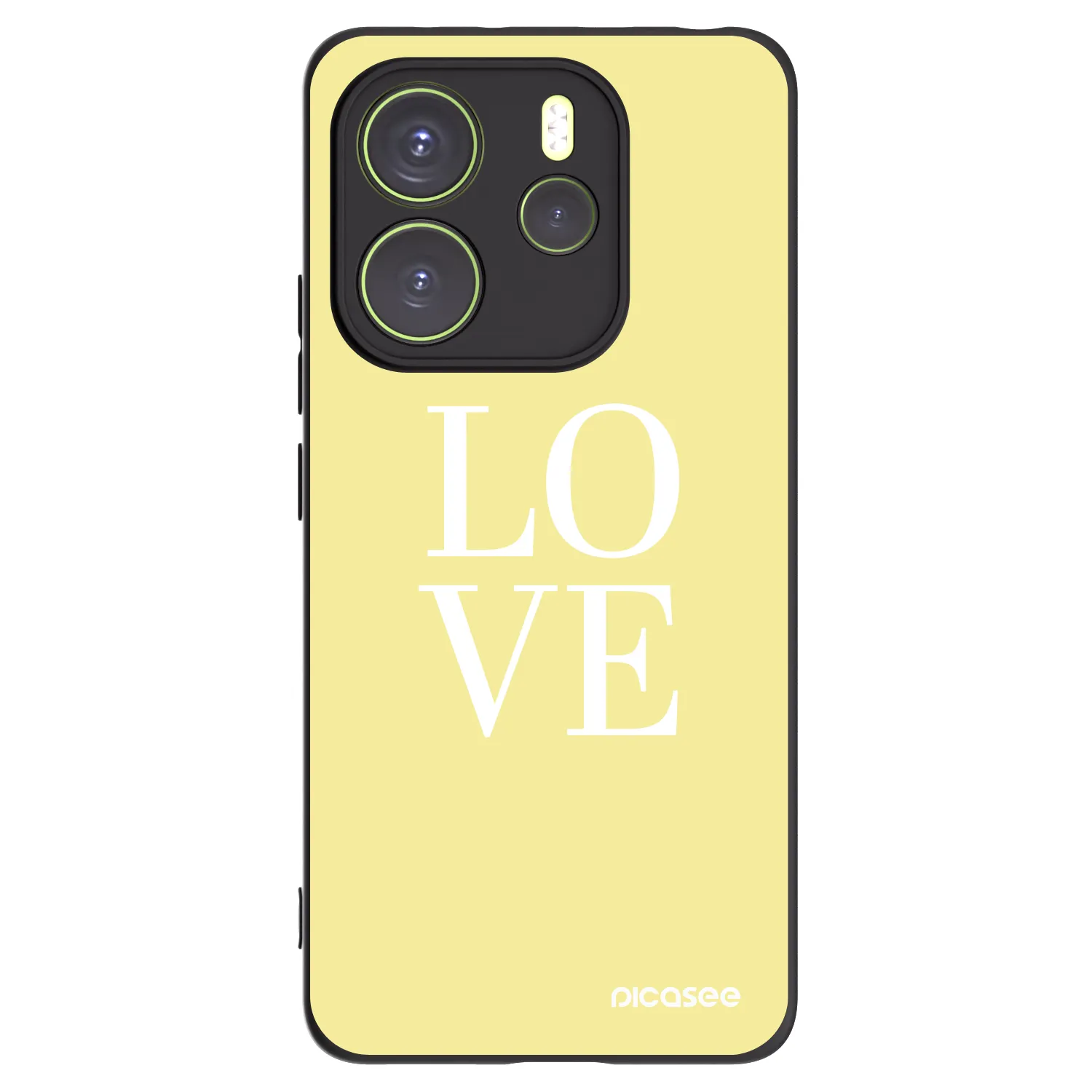 Picasee fekete szilikon tok az alábbi mobiltelefonokra Xiaomi Redmi Note 14 4G - Love