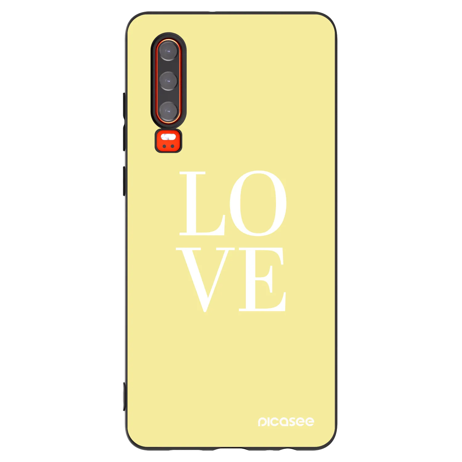 Picasee fekete szilikon tok az alábbi mobiltelefonokra Huawei P30 - Love
