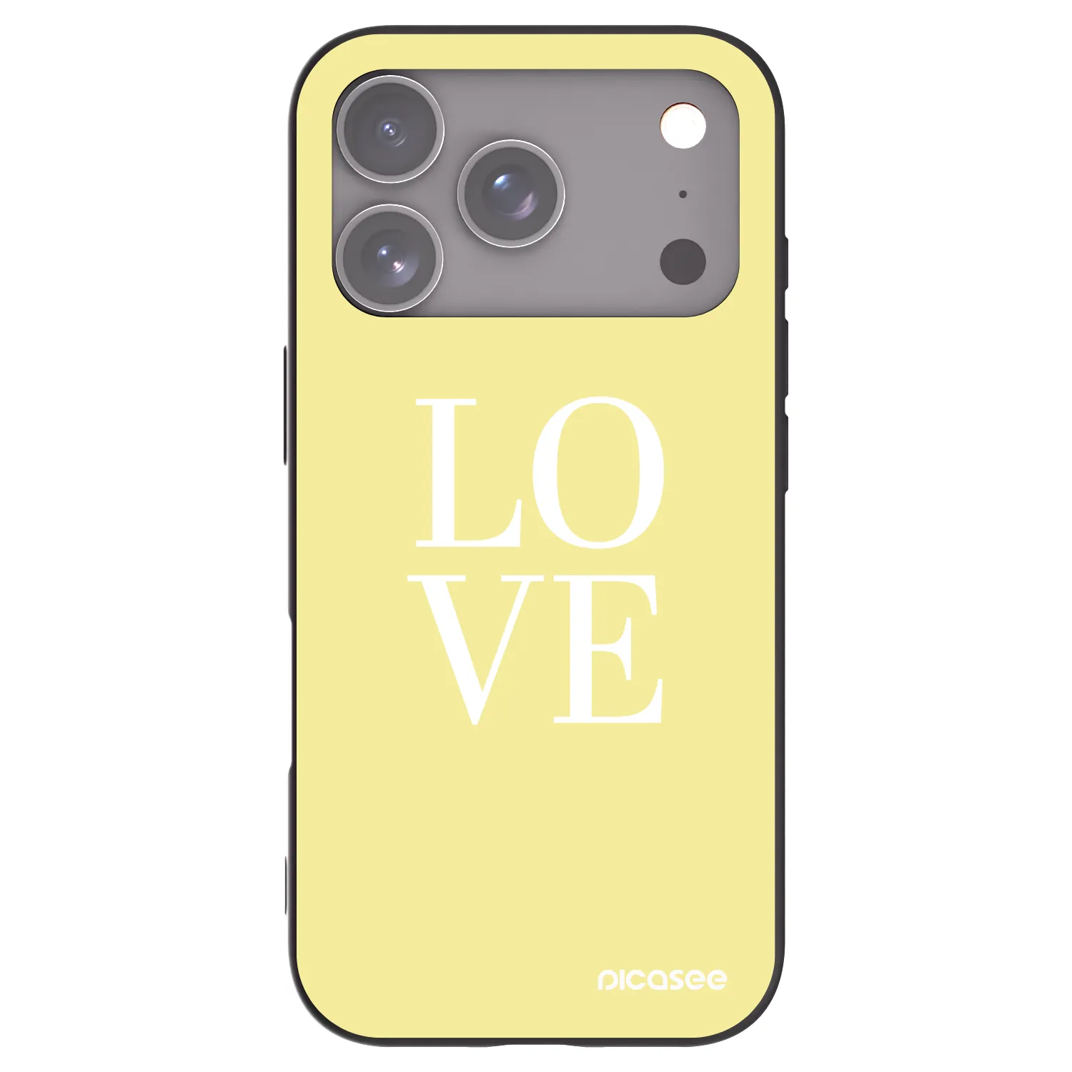 Picasee fekete szilikon tok az alábbi mobiltelefonokra Apple iPhone 17 Pro - Love