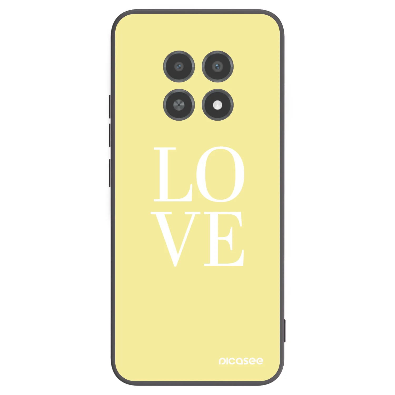 Picasee fekete szilikon tok az alábbi mobiltelefonokra Realme 12X - Love