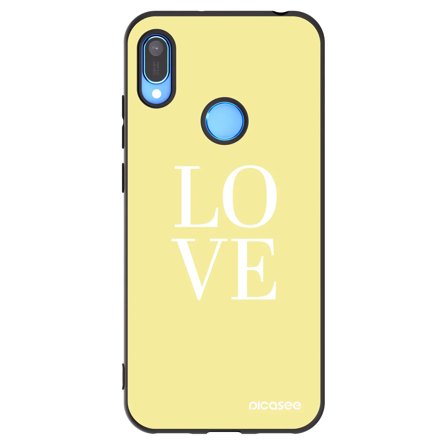 Picasee fekete szilikon tok az alábbi mobiltelefonokra Huawei Y6 2019 - Love
