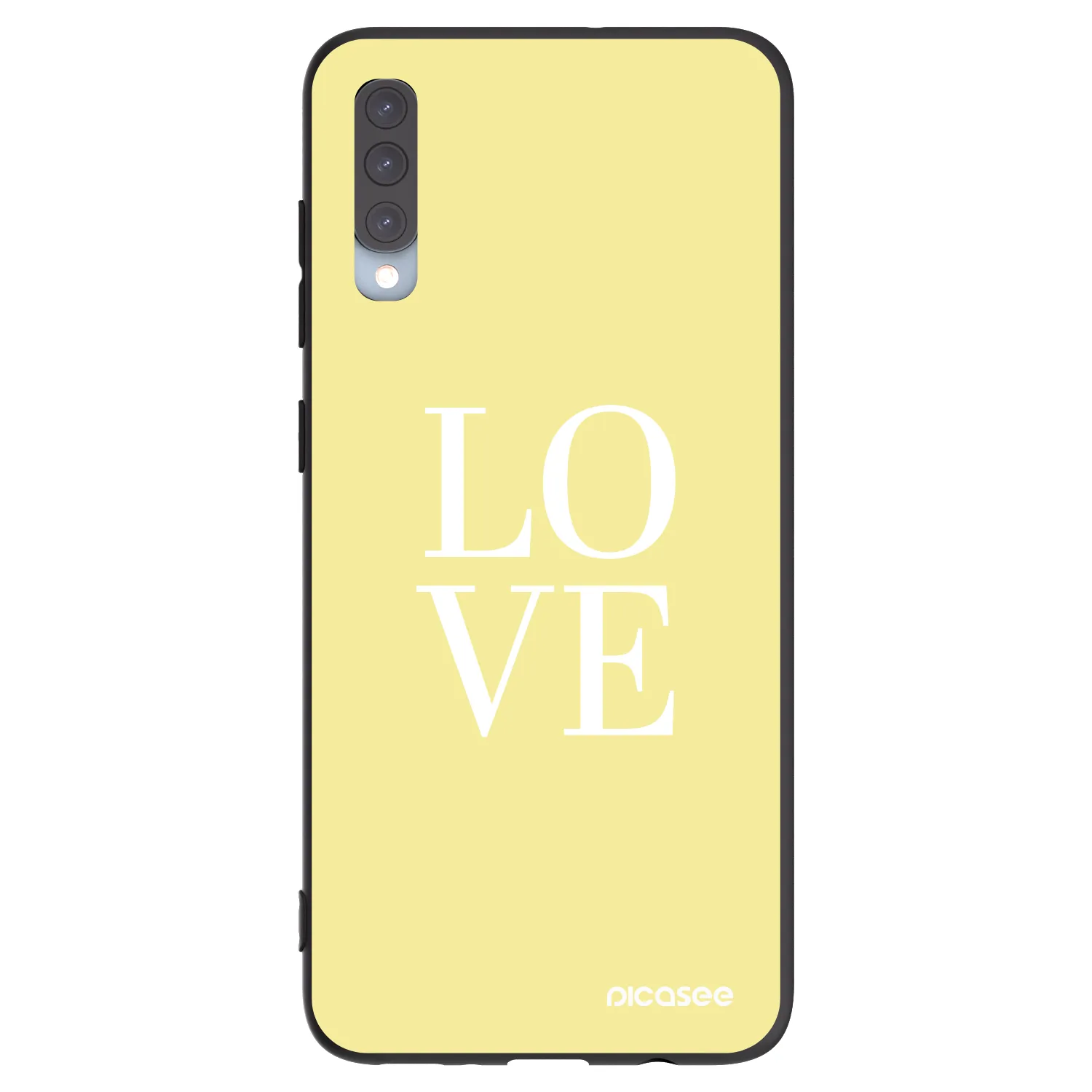 Picasee fekete szilikon tok az alábbi mobiltelefonokra Samsung Galaxy A70 A705F - Love