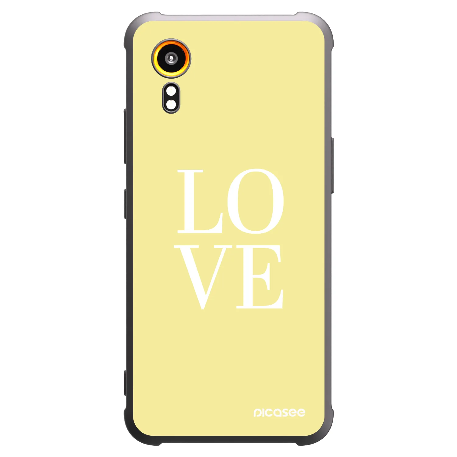Picasee fekete szilikon tok az alábbi mobiltelefonokra Samsung Galaxy Xcover 7 - Love