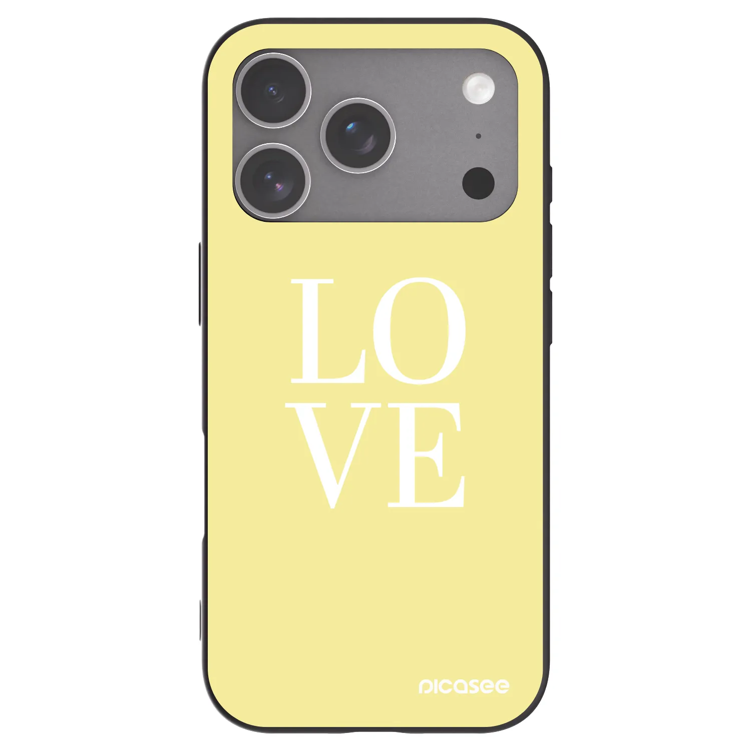 Picasee fekete szilikon tok az alábbi mobiltelefonokra Apple iPhone 18 Pro - Love