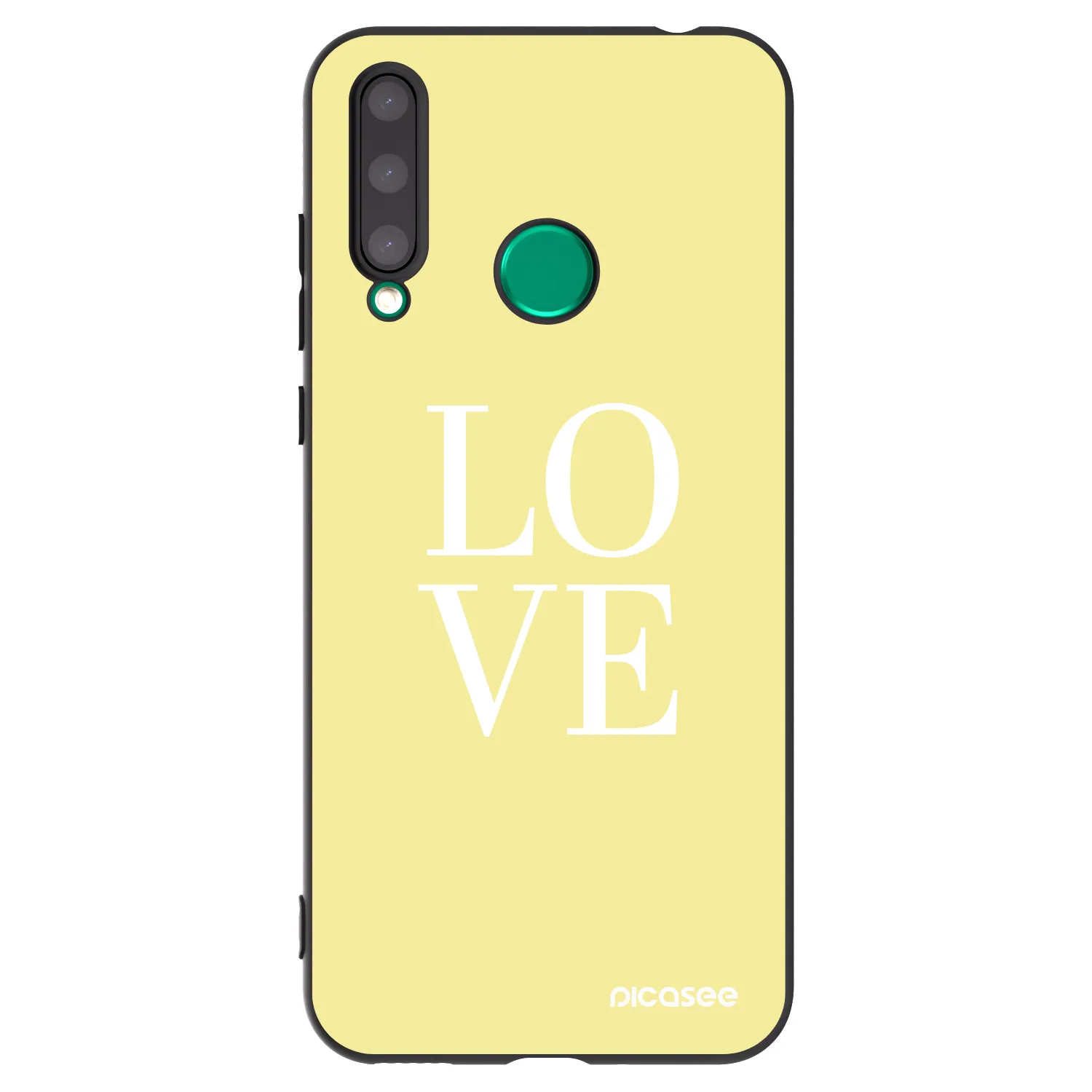 Picasee fekete szilikon tok az alábbi mobiltelefonokra Honor 20 Lite - Love