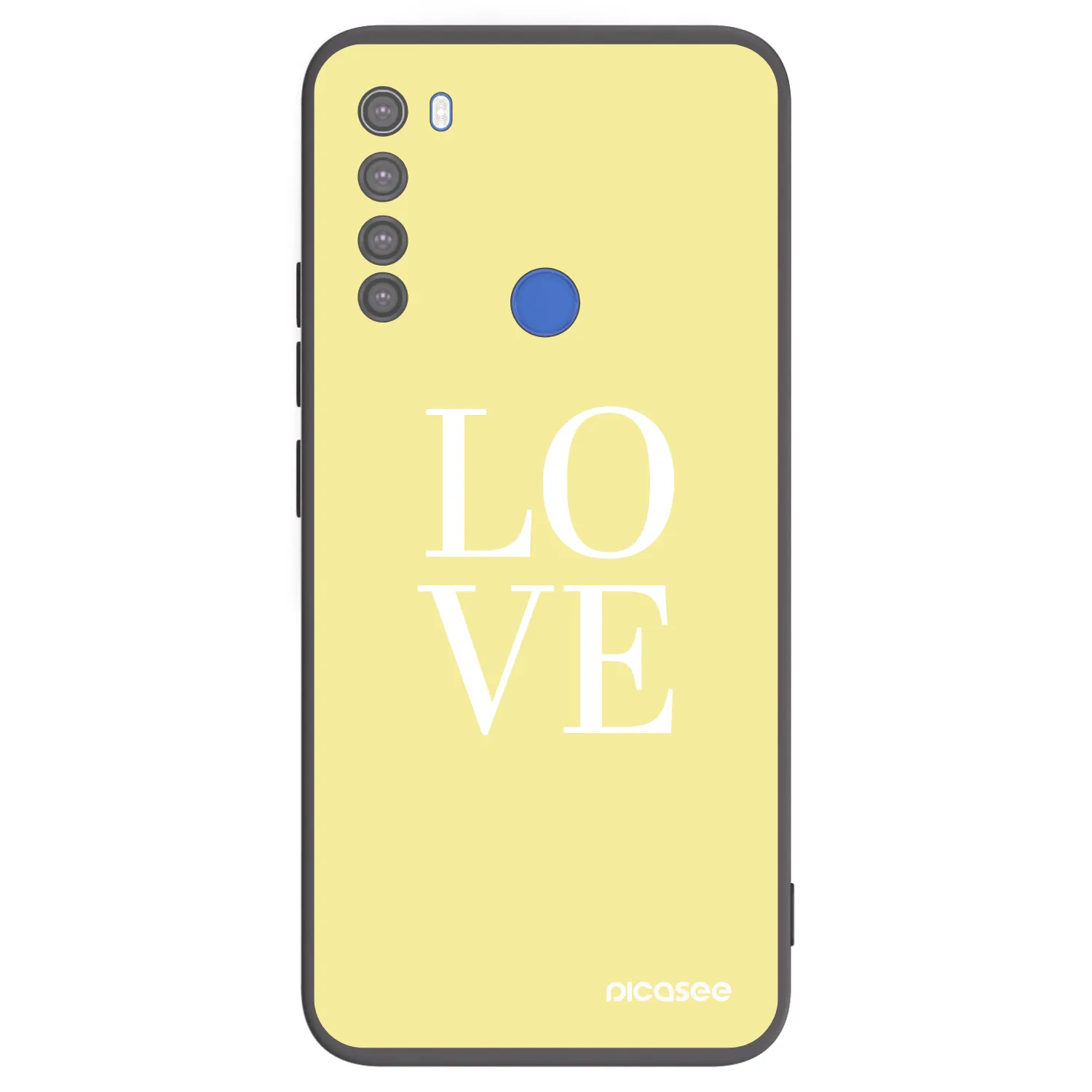 Picasee fekete szilikon tok az alábbi mobiltelefonokra Xiaomi Redmi Note 8T - Love