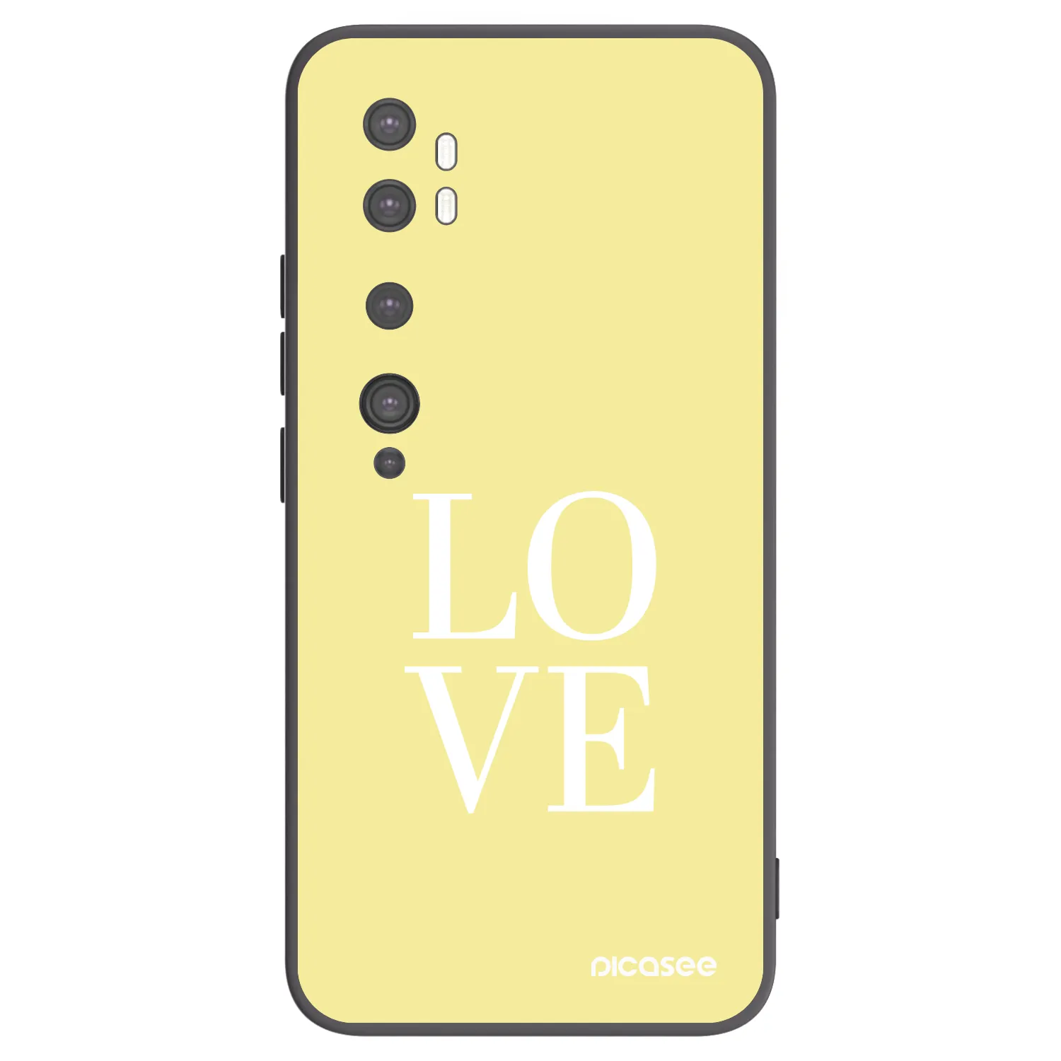 Picasee fekete szilikon tok az alábbi mobiltelefonokra Xiaomi Mi Note 10 (Pro) - Love
