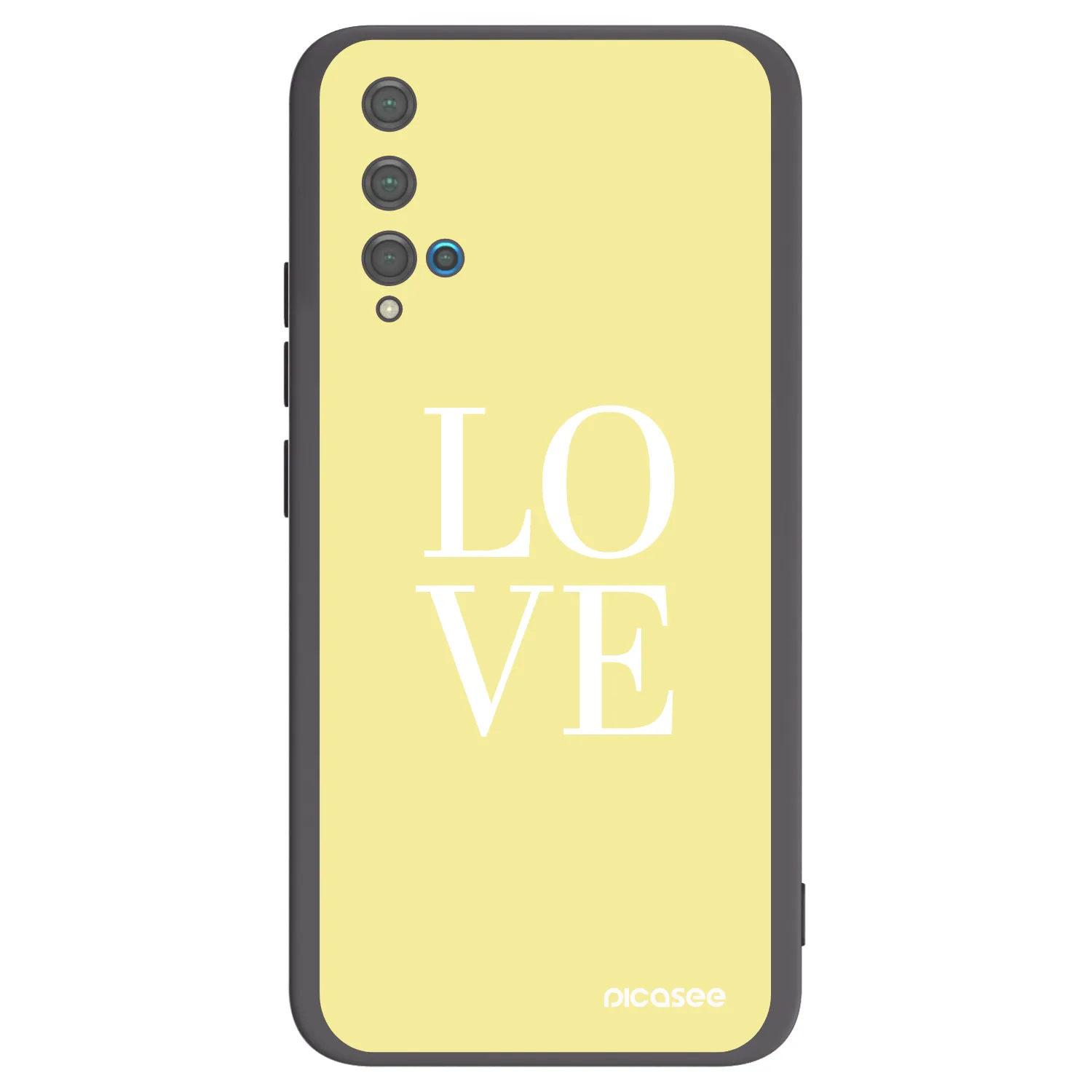 Picasee fekete szilikon tok az alábbi mobiltelefonokra Huawei Nova 5T - Love