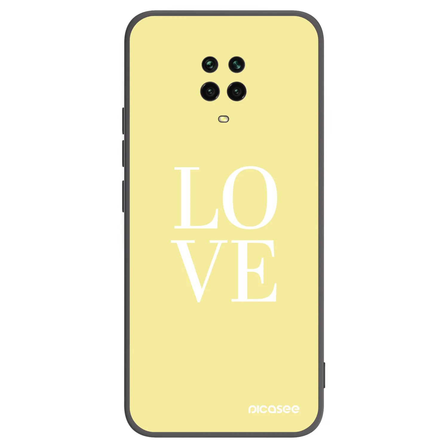 Picasee fekete szilikon tok az alábbi mobiltelefonokra Xiaomi Redmi Note 9 Pro - Love